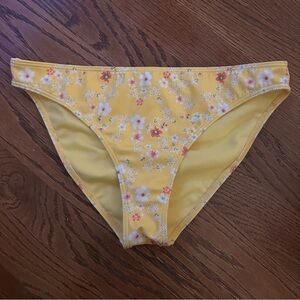 Roxy Yellow Floral Bikini Bottoms